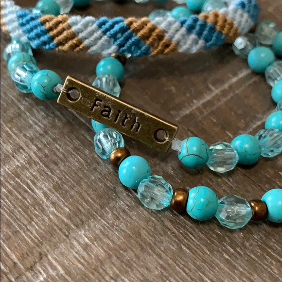 Set of Faith Bead Bracelets with Free Bracelet - Picture 2 of 4